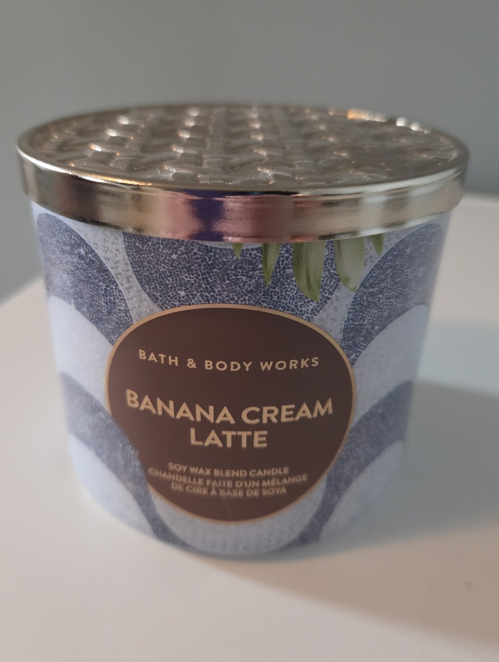 Bath & Body Works Banana Cream Latte Candle 3 Wick